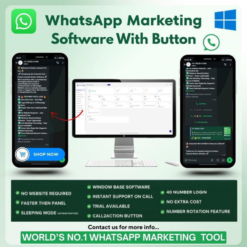 1a) Whatsapp Button Sender - No Ban Issue   ⭐⭐⭐⭐⭐4.9/5